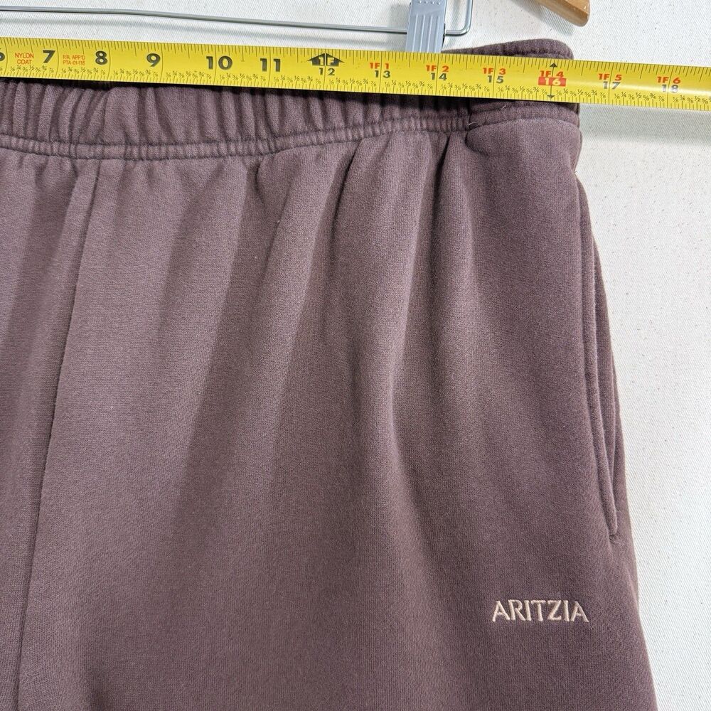 TNA Sweatfleece Jogger Pants Womens Large Brown Mega Fit Aritzia Sweatpants - Picture 5 of 10